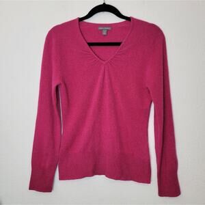APT. 9 Pink V Neck Cashmere Sweater Size Medium